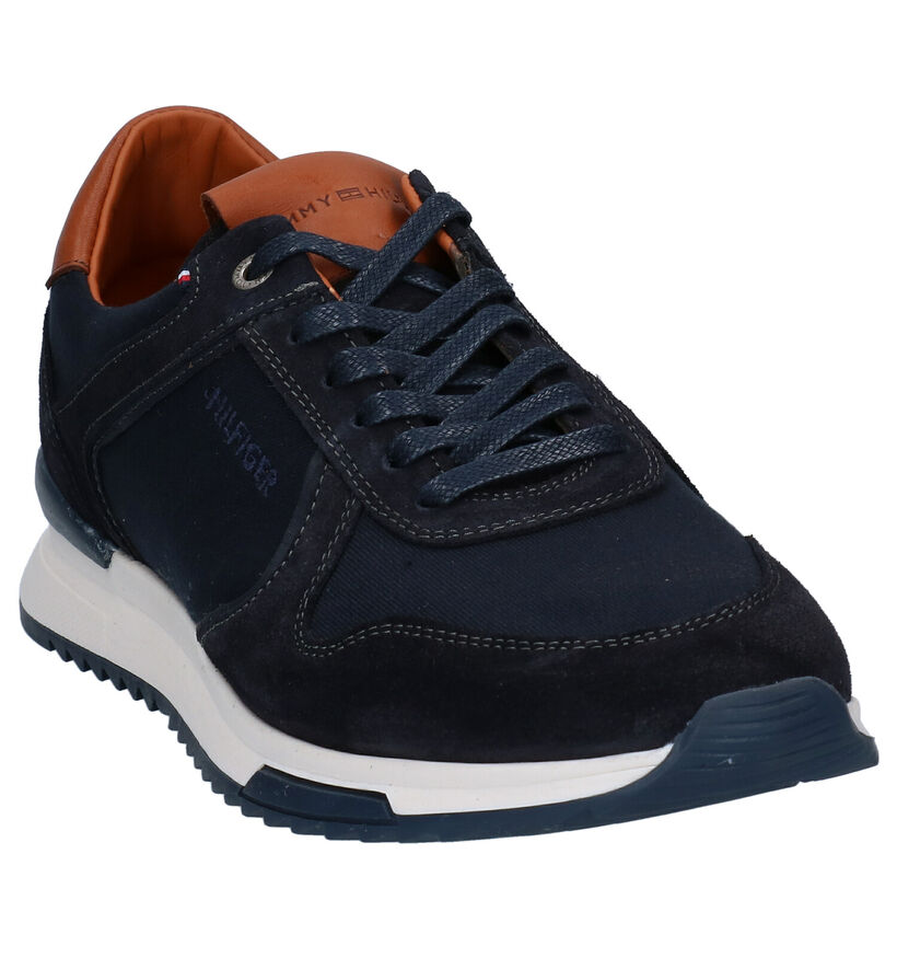 Tommy Hilfiger Runner Craft Mix Chaussures à lacets en Bleu en textile (276280)