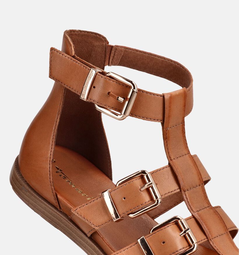 Tamaris Sandales plates en Cognac pour femmes (373612)