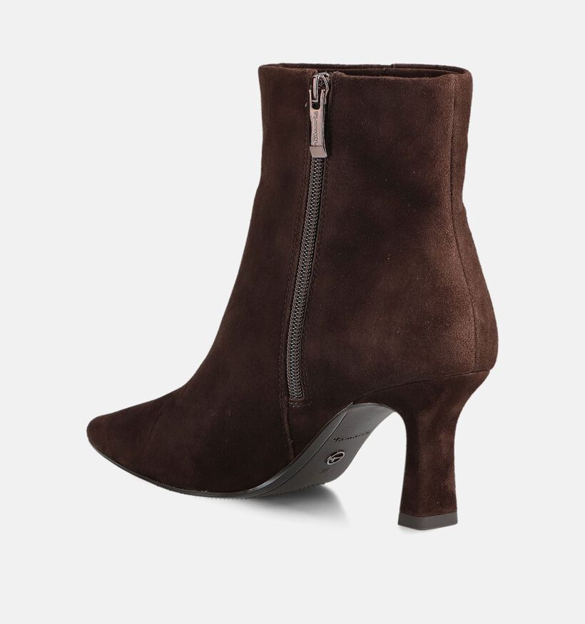Tamaris Bottines &agrave; talons en Brun fonc&eacute; pour femmes (376632)