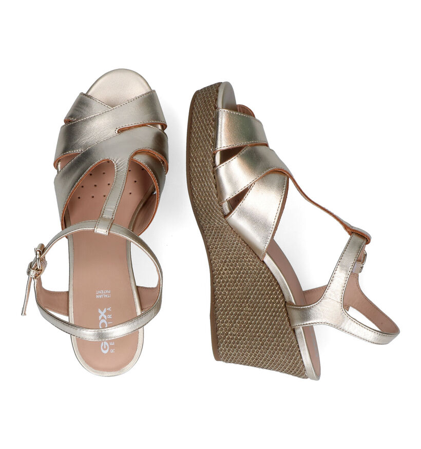 Geox Soleil Gouden Sandalen in leer (311589)