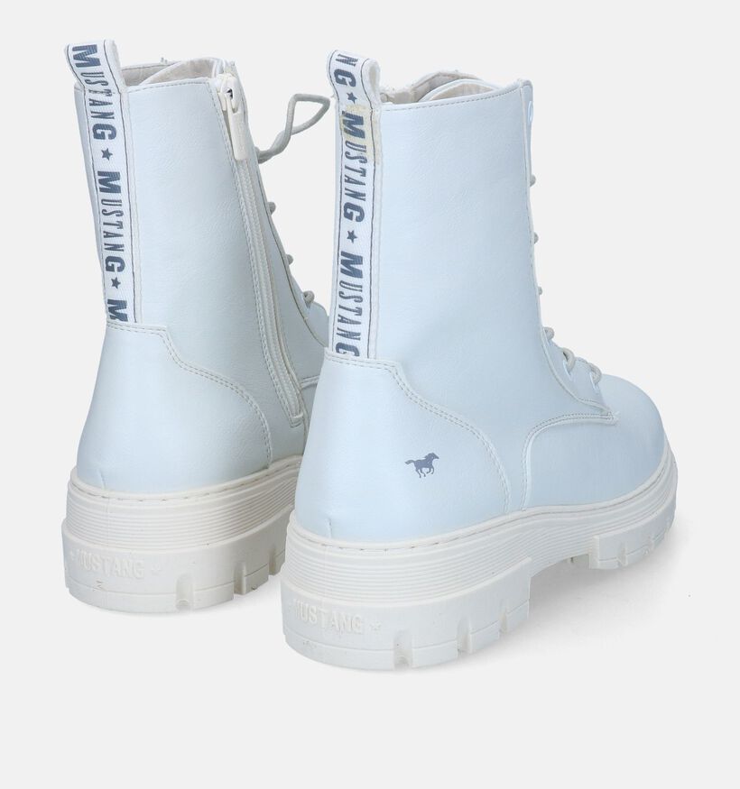 Mustang Boots à lacets en Blanc pour femmes (303691) - pour semelles orthopédiques