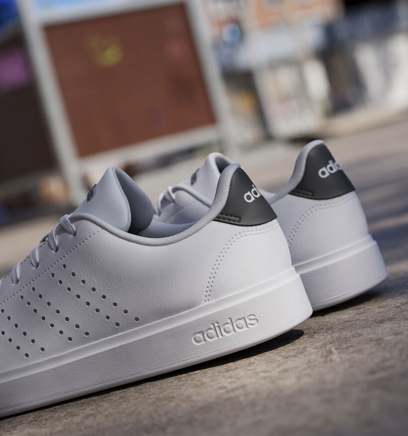 adidas Advantage 2.0 Baskets basses en Blanc pour hommes (372944) - pour semelles orthop&eacute;diques