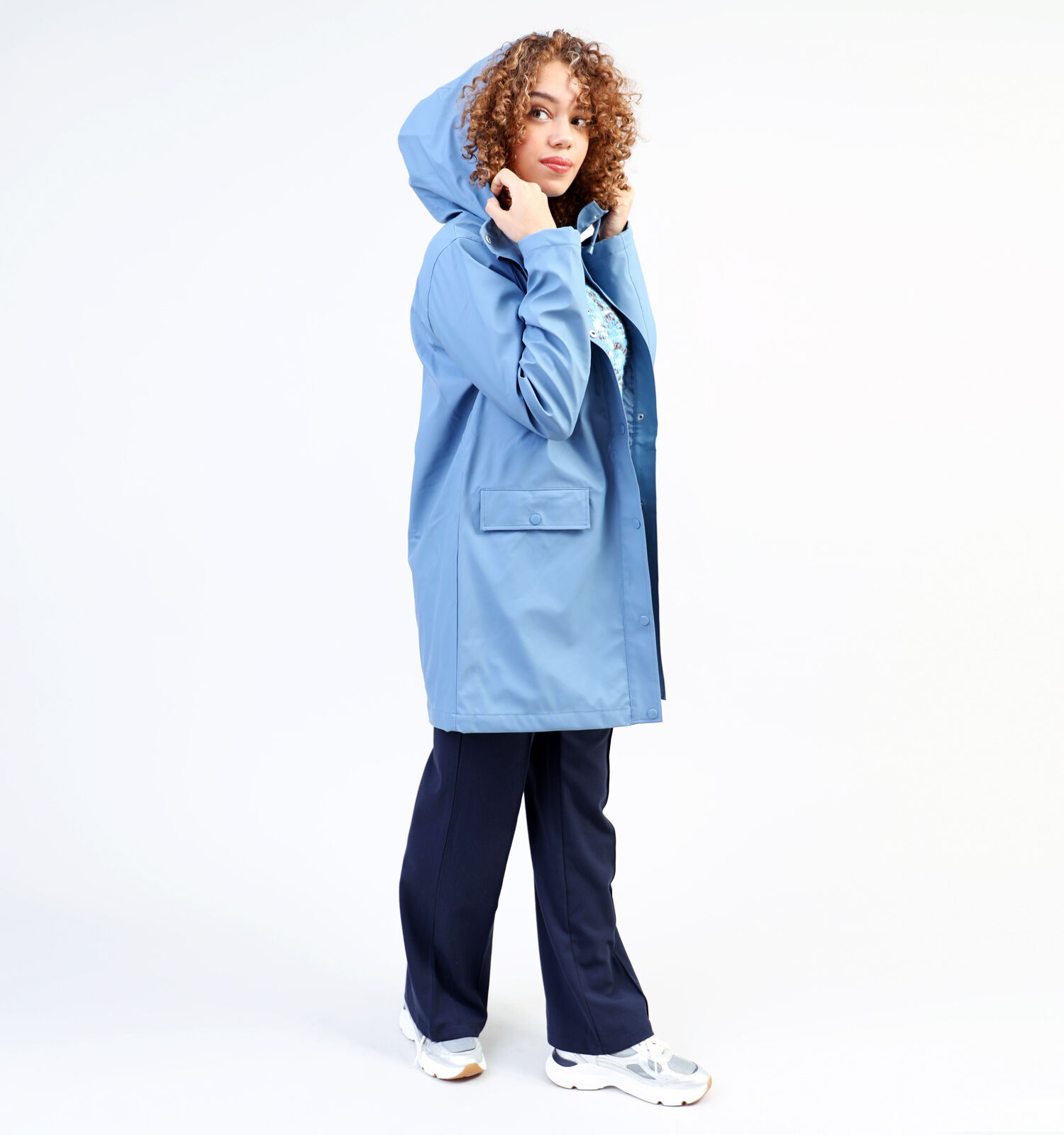 Vero Moda Asta Quilt Coated Blauwe Regenjas Dames Jassen Online op TORFS.BE