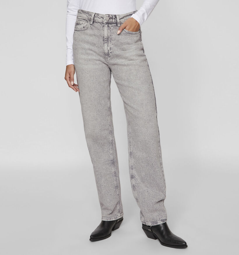 Vila Kelly Grijze Straight leg jeans L32 voor dames (346113)