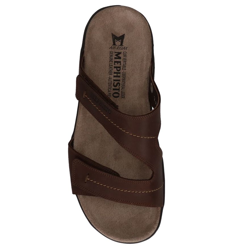 Donkerbruine Comfortabele Slippers Mephisto Stan Grizzly, , pdp