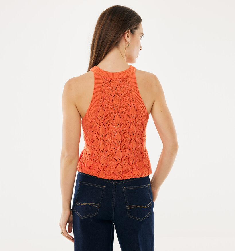 Mexx Flower Knit Oranje Topje voor dames (368528)