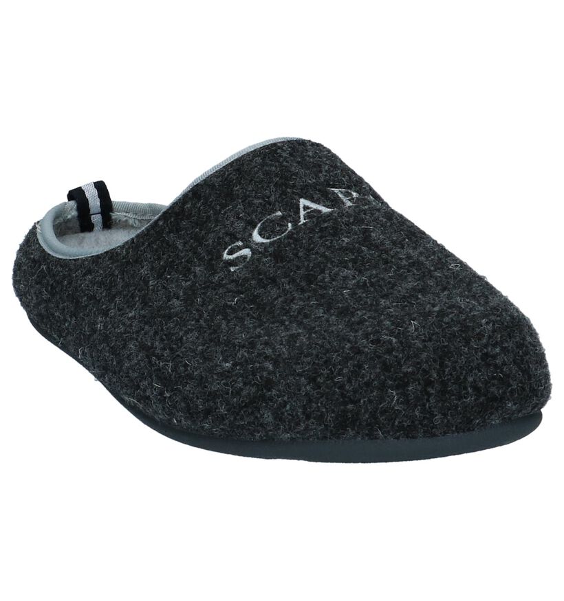 Scapa Pantoufles ouvertes en Gris foncé en textile (227536)