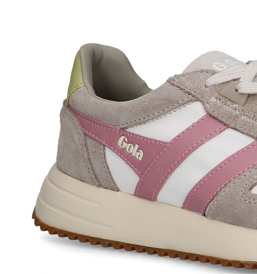 Gola Chicago Beige Sneakers voor dames (320487) - geschikt voor steunzolen