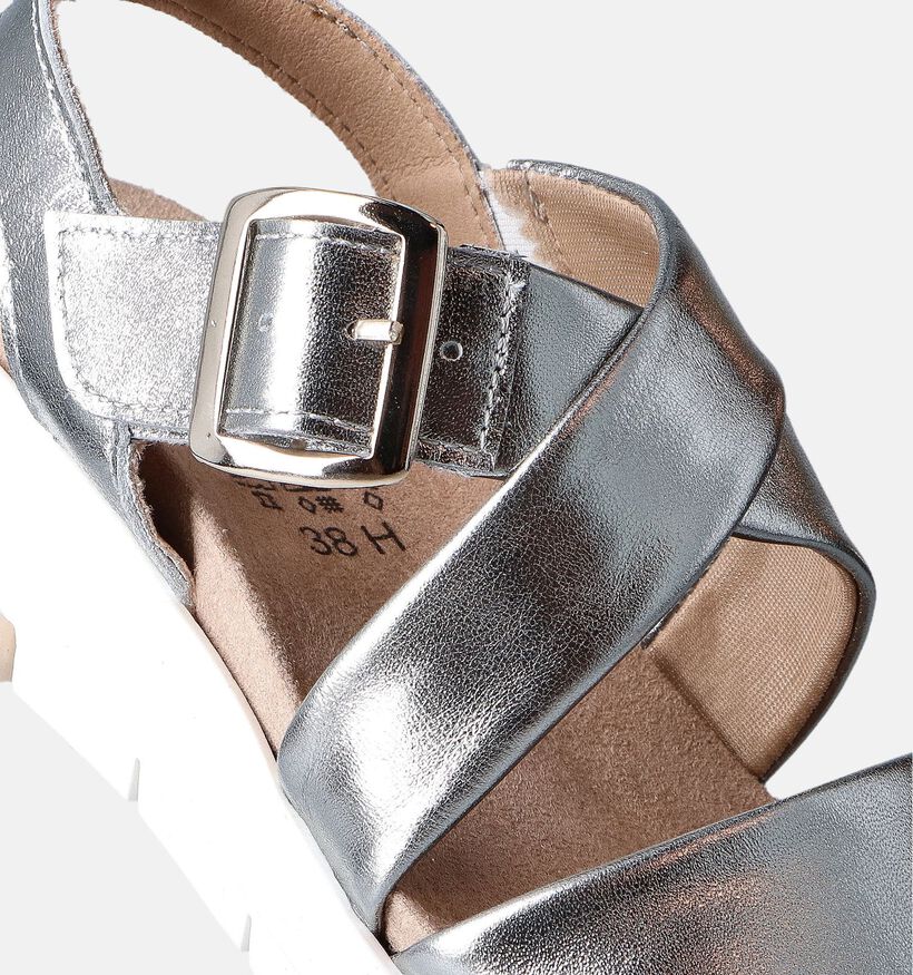 Solemade Maira Zilveren Sandalen voor steunzolen voor dames (355741) - geschikt voor steunzolen