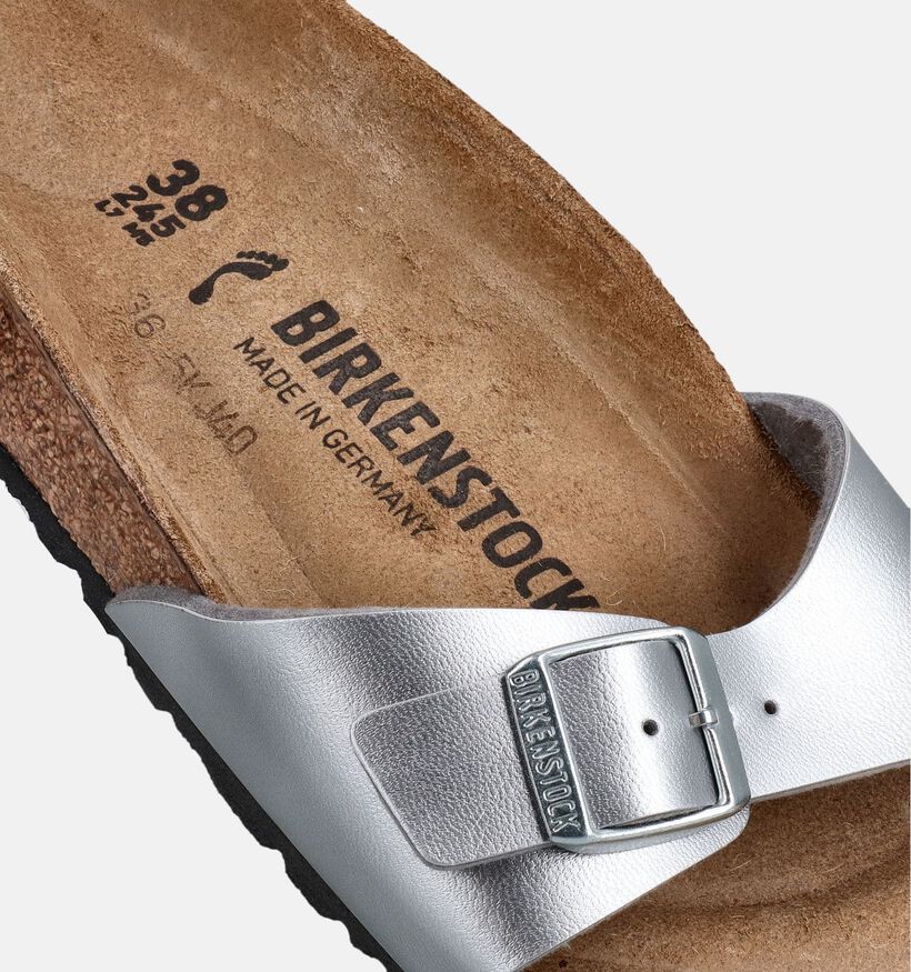 Birkenstock Madrid Nu-pieds plates en Argent pour femmes (373249)