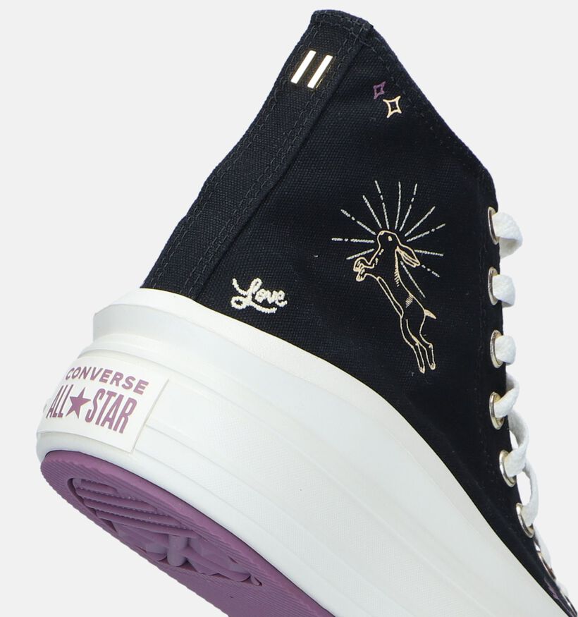 Converse Chuck Taylor AS Move Platform Baskets en Noir pour femmes (327855) - pour semelles orthopédiques