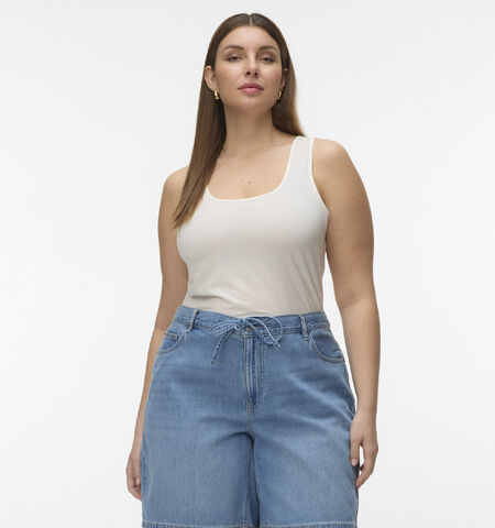 Vero Moda Curve D&eacute;bardeurs Blanc