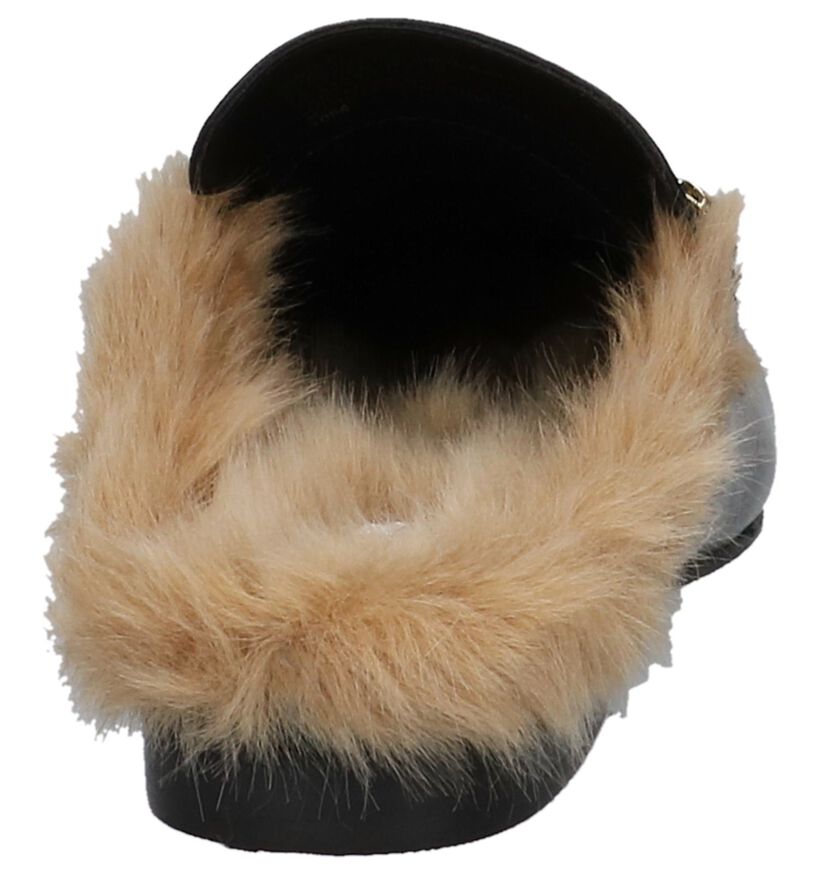 Steve Madden King-P Zwarte Muiltjes in leer (216628)