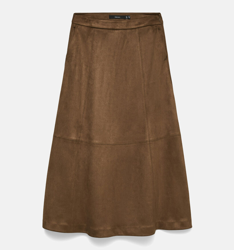 Vero Moda Jose Olive Bruine Lange Rok Suedelook voor dames (379690)