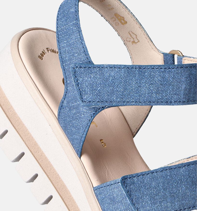 Gabor Best Fitting Sandales avec Talon Compensé en Bleu pour femmes (355081)