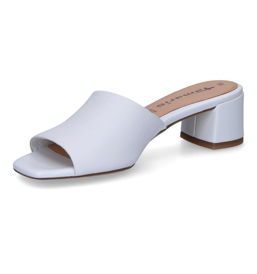 Tamaris Touch it Witte Muiltjes in leer (307561)