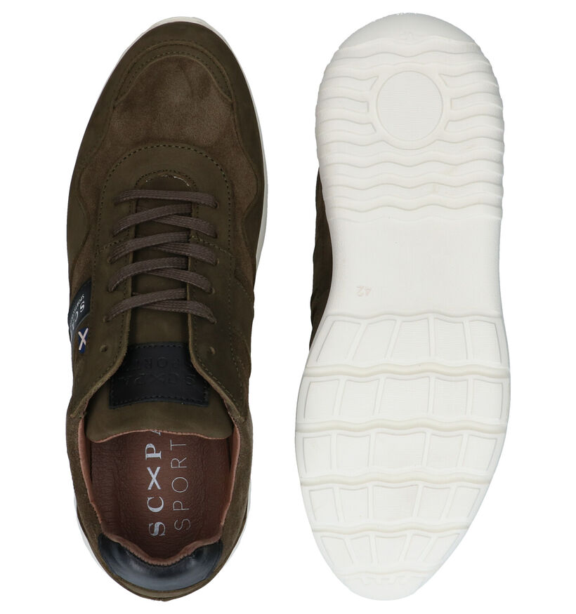 Scapa Kaki Veterschoenen in nubuck (281333)