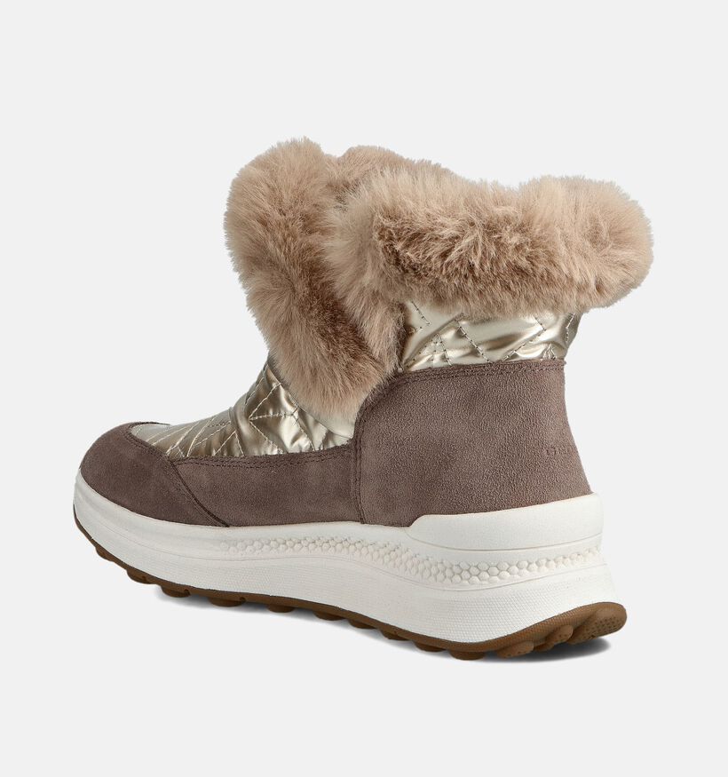 Geox Spherica Taupe Snowboots voor dames (360124) - geschikt voor steunzolen