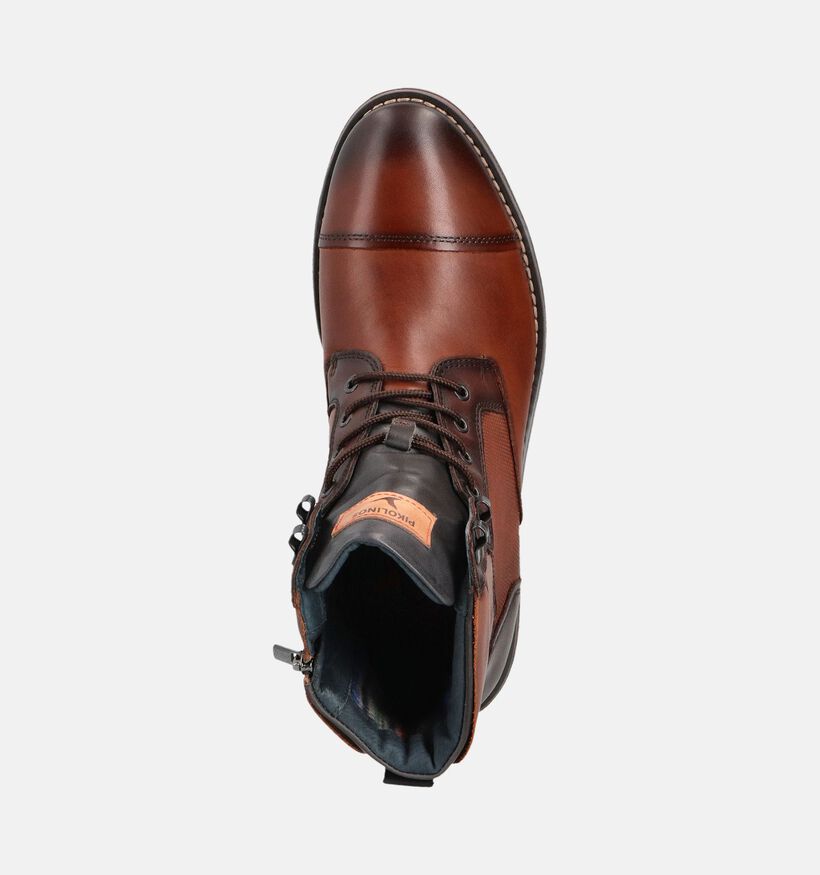 Pikolinos York Cognac Boots met Veter en Rits voor heren (379256) - geschikt voor steunzolen