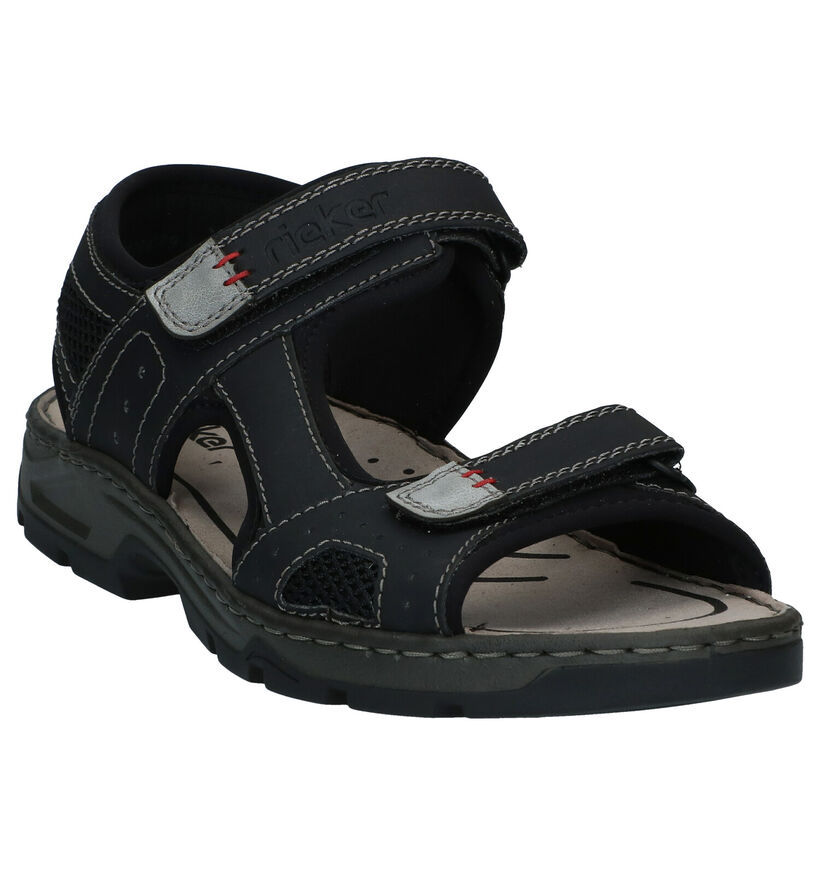 Rieker Zwarte Sandalen in kunstleer (308621)