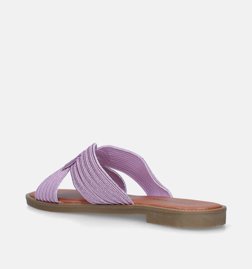 Signatur Nu-pieds plates en Violet pour femmes (340664)