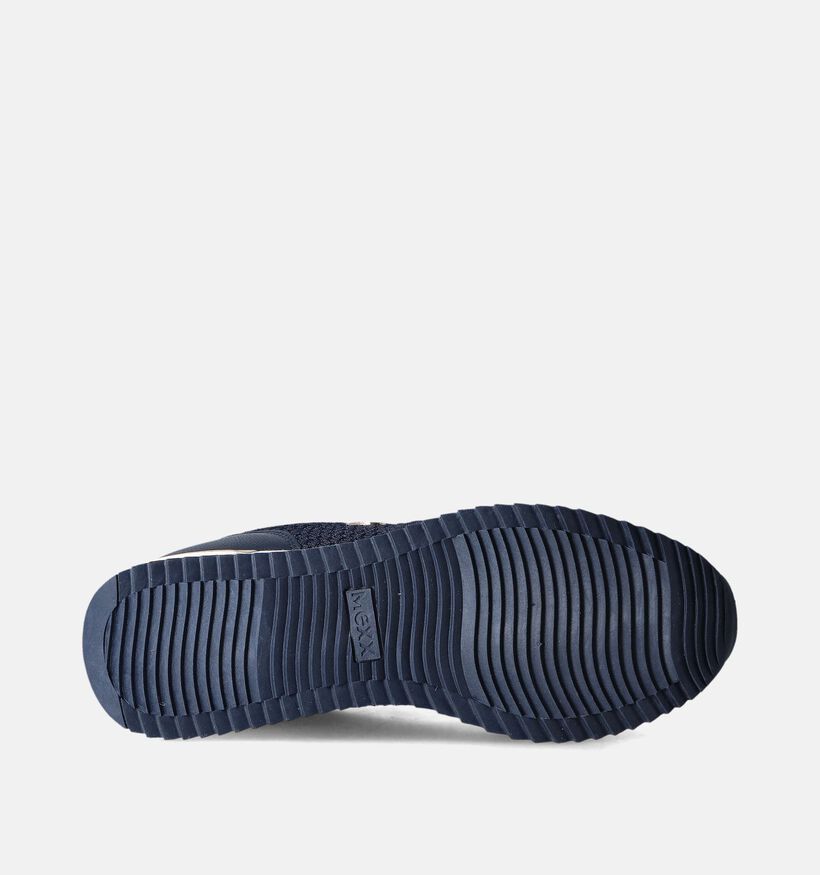 Mexx Gitte Glitter Ellen Blauwe Sneakers voor dames (353416) - geschikt voor steunzolen
