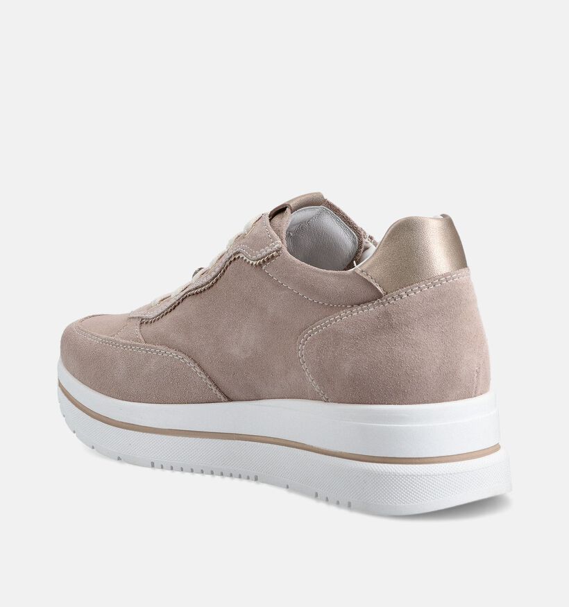 NeroGiardini Donkerbeige Sneakers voor dames (369081) - geschikt voor steunzolen