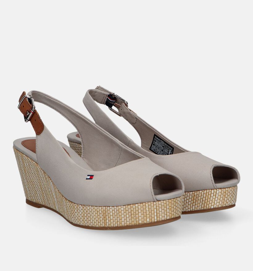 Tommy Hilfiger Iconic Elba Sling Back Wedge Sandales en Bleu pour femmes (336400)