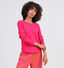 Vila Ril Pull en tricot en Fuchsia pour femmes (328851)