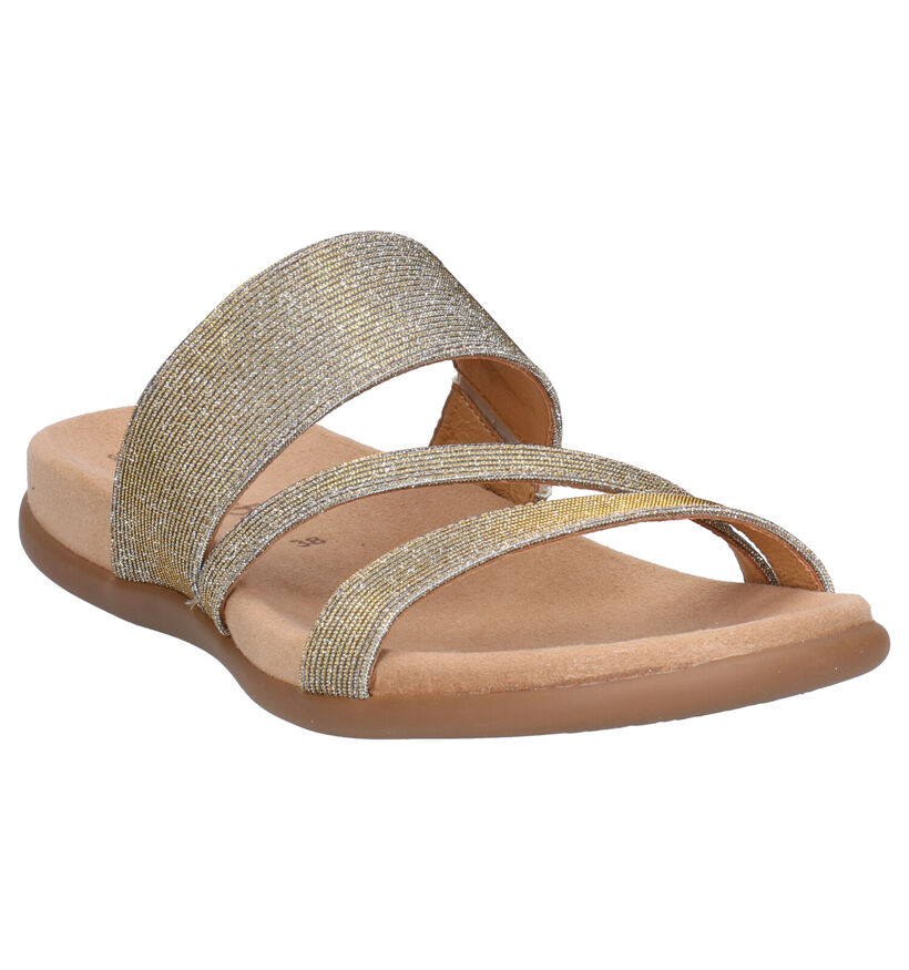 Gabor Best Fitting Gouden Slippers in stof (275611)