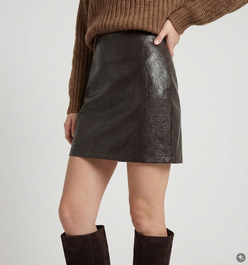 Vila Fima Bruine Rok met Hoge Taille voor dames (383840)