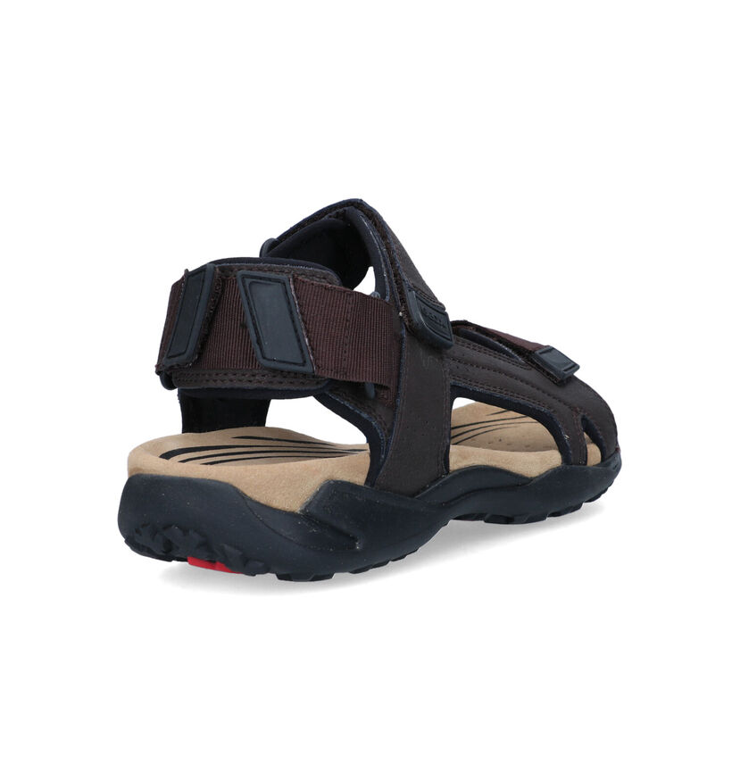 Geox Terreno Grip Bruine Sandalen in kunstleer (326735)