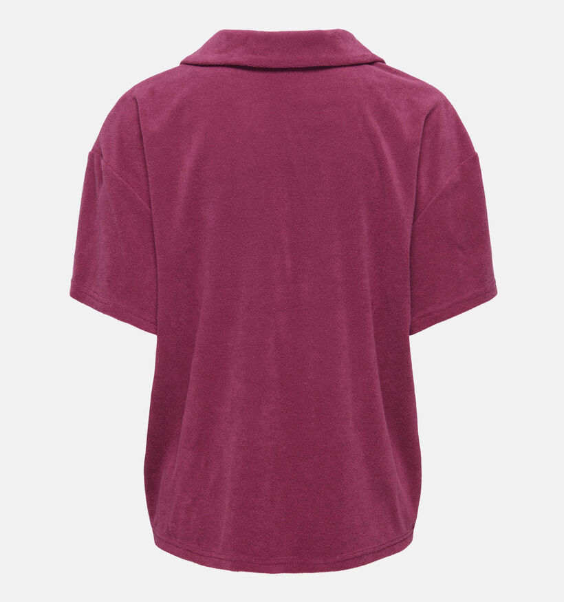 JDY Terry Collar Bordeaux Polo T-shirt voor dames (374846)
