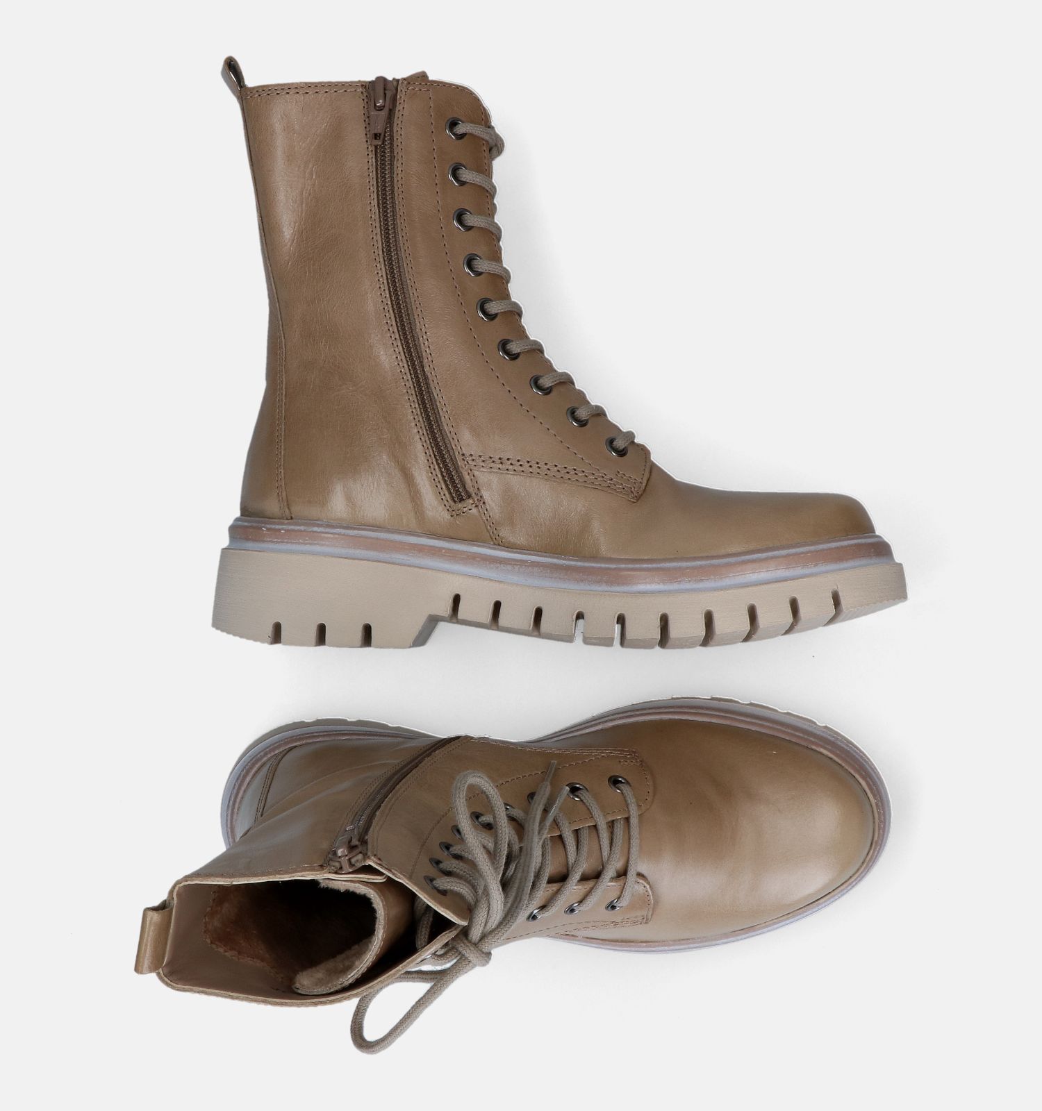 Gabor Best Fitting Taupe Veterlaarzen Dames Boots Online op