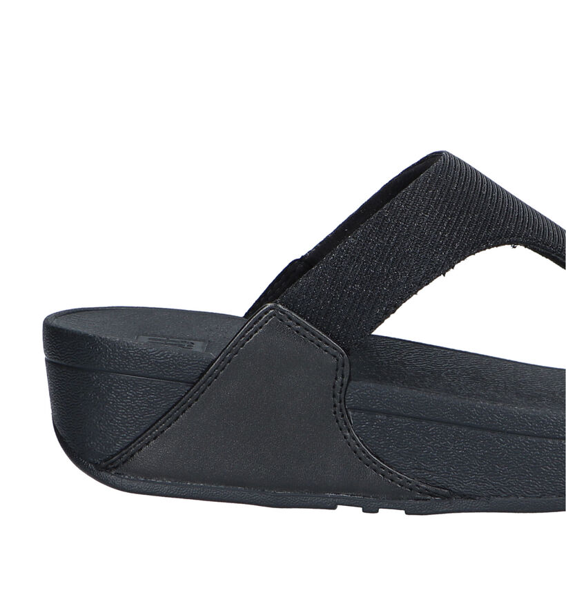 FitFlop Lulu Shimmerlux Zwarte Teenslippers voor dames (320472)