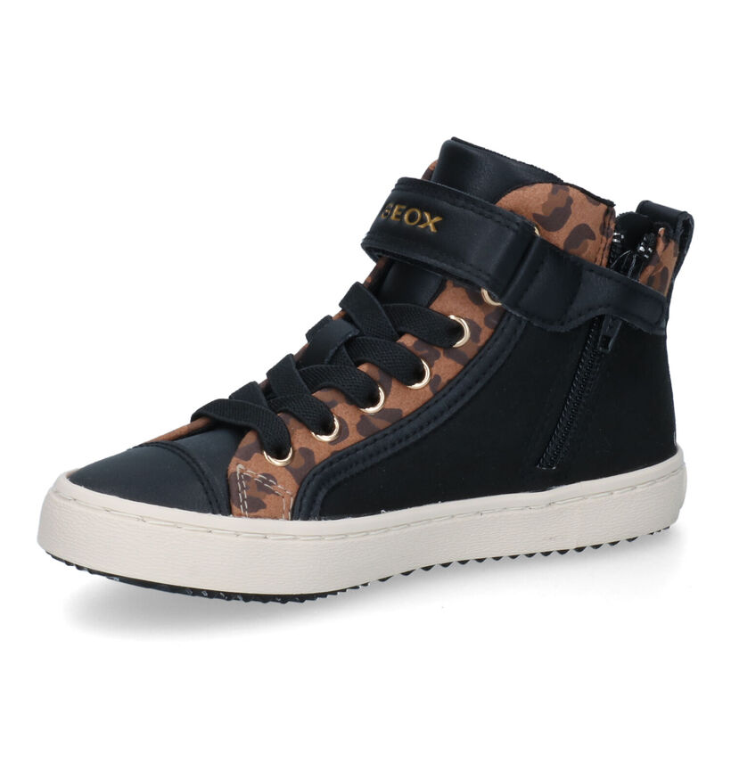 Geox Kalispera Baskets Hautes en Taupe pour filles (312541) - pour semelles orthopédiques