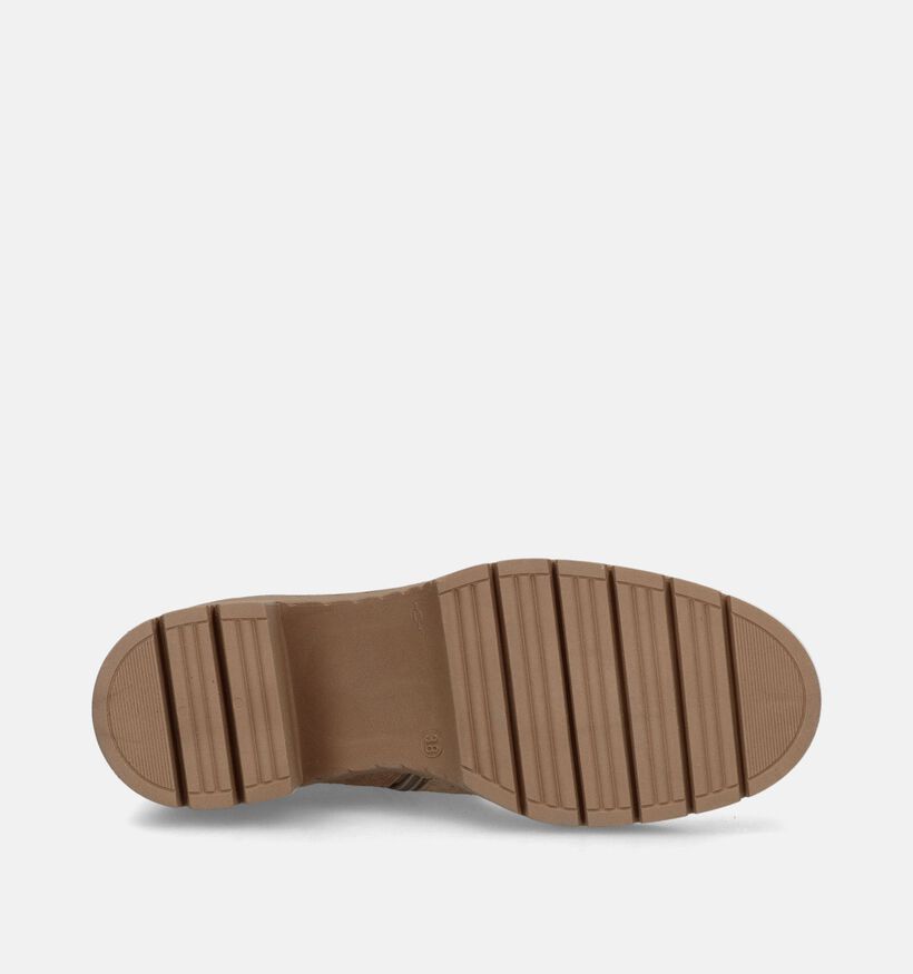 Softwaves Beige Enkellaarzen met blokhak voor dames (347388)