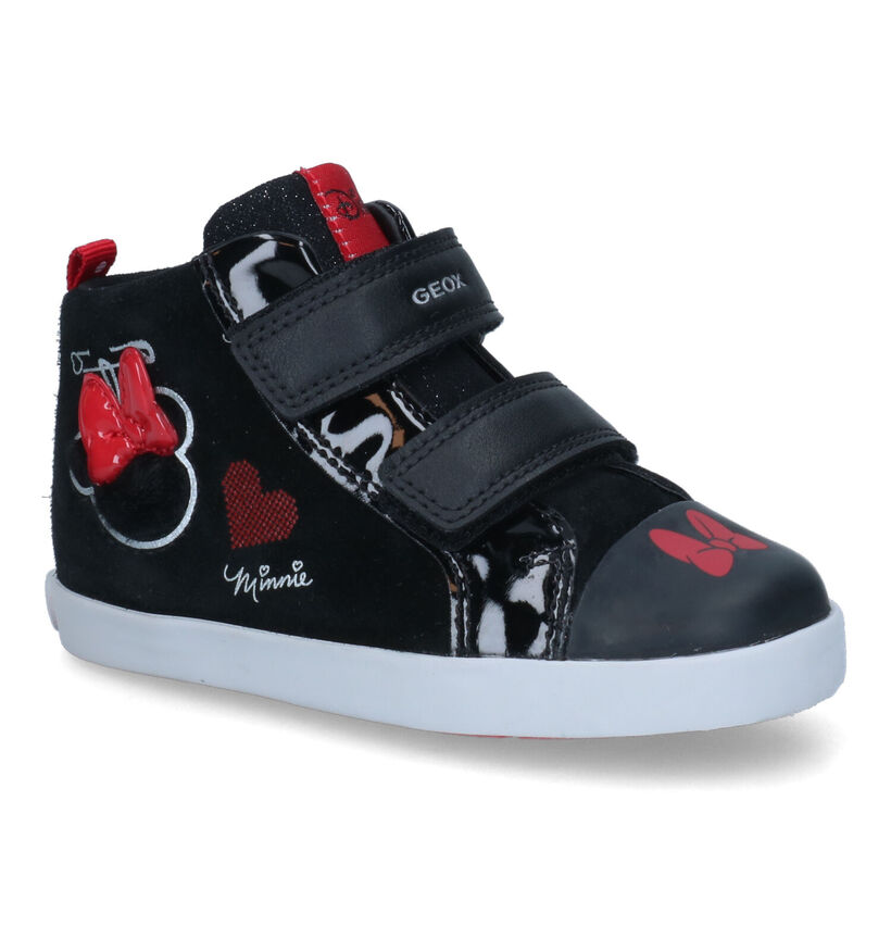 Geox Kilwi Zwarte Babyschoentjes Disney Minnie Mouse in leer (317590)