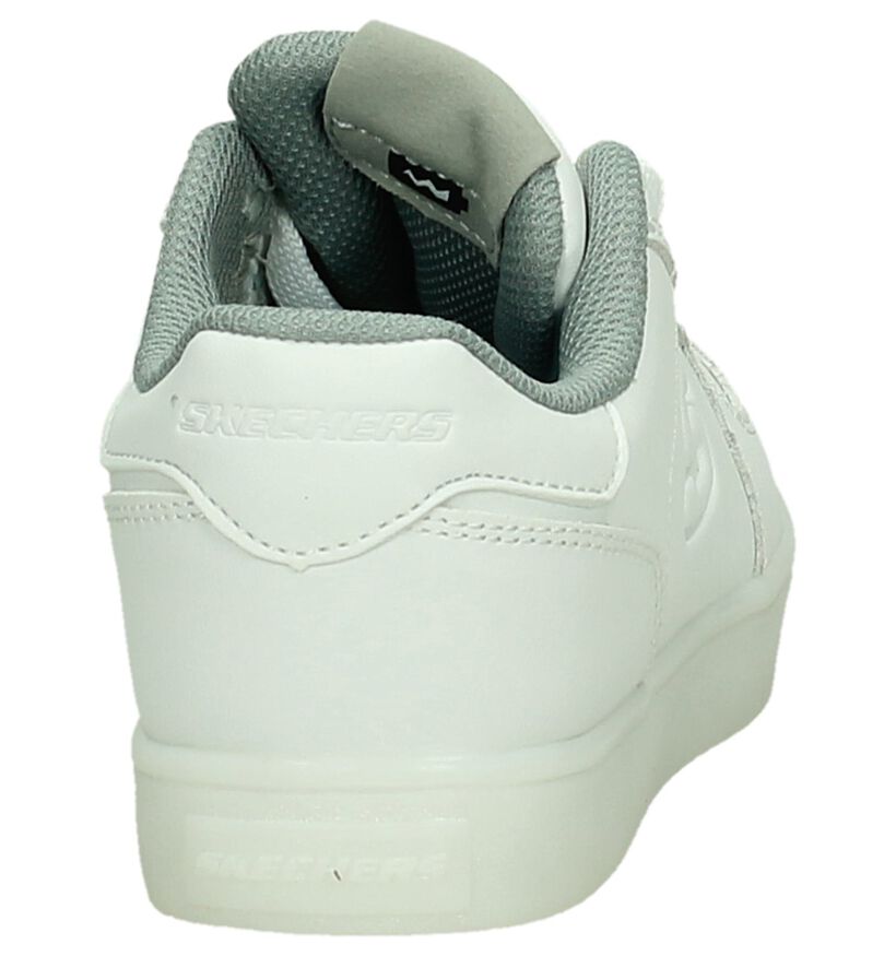 Witte Skechers Lage Sneakers met Lichtjes in kunstleer (210344)