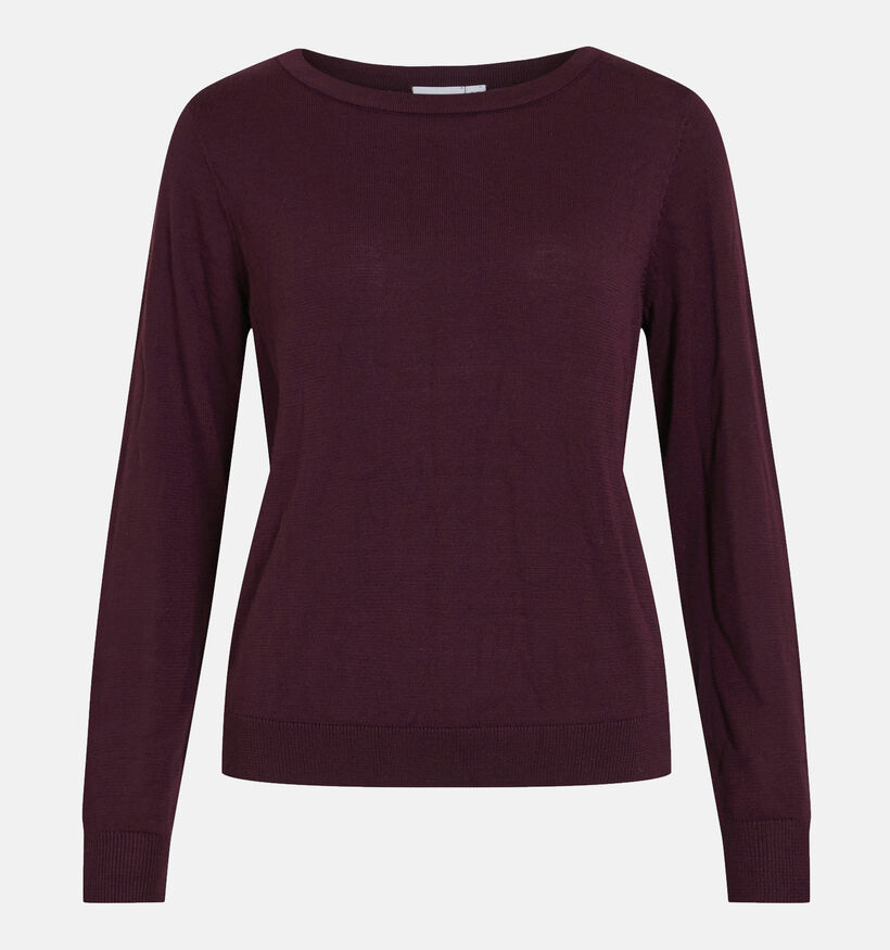 Vila Claudie Pull en Noir Vila Viclaudie Pull en Bordeaux pour femmes (364089)