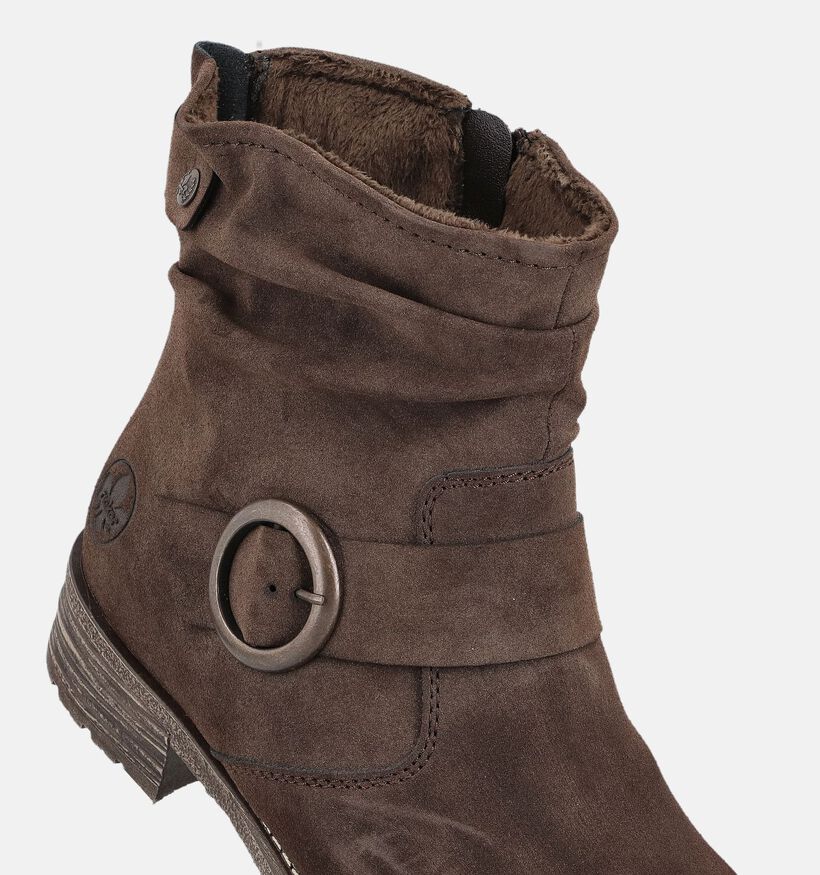 Rieker Bottines plates en Marron pour femmes (363519) - pour semelles orthopédiques