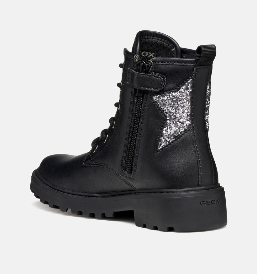 Geox Casey Bottines robustes en Noir pour filles (360355) - pour semelles orthopédiques