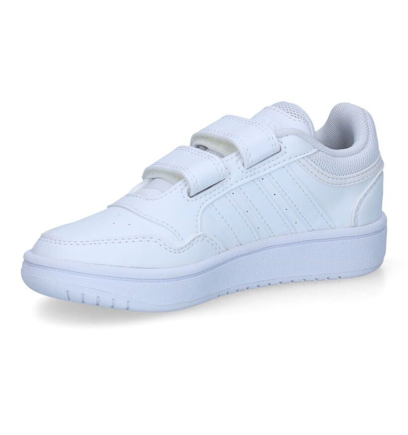 adidas Hoops 3.0 Baskets en Blanc pour garçons (318803) - pour semelles orthopédiques