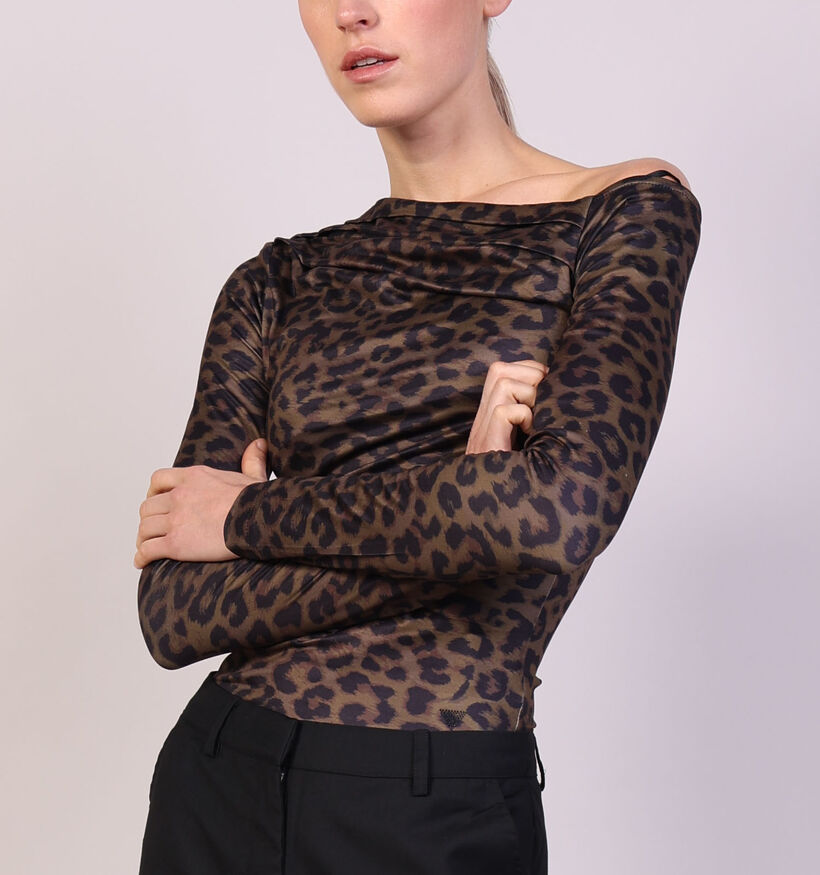 Guess Bruine T-shirt met Lange Mouwen voor dames (373140)