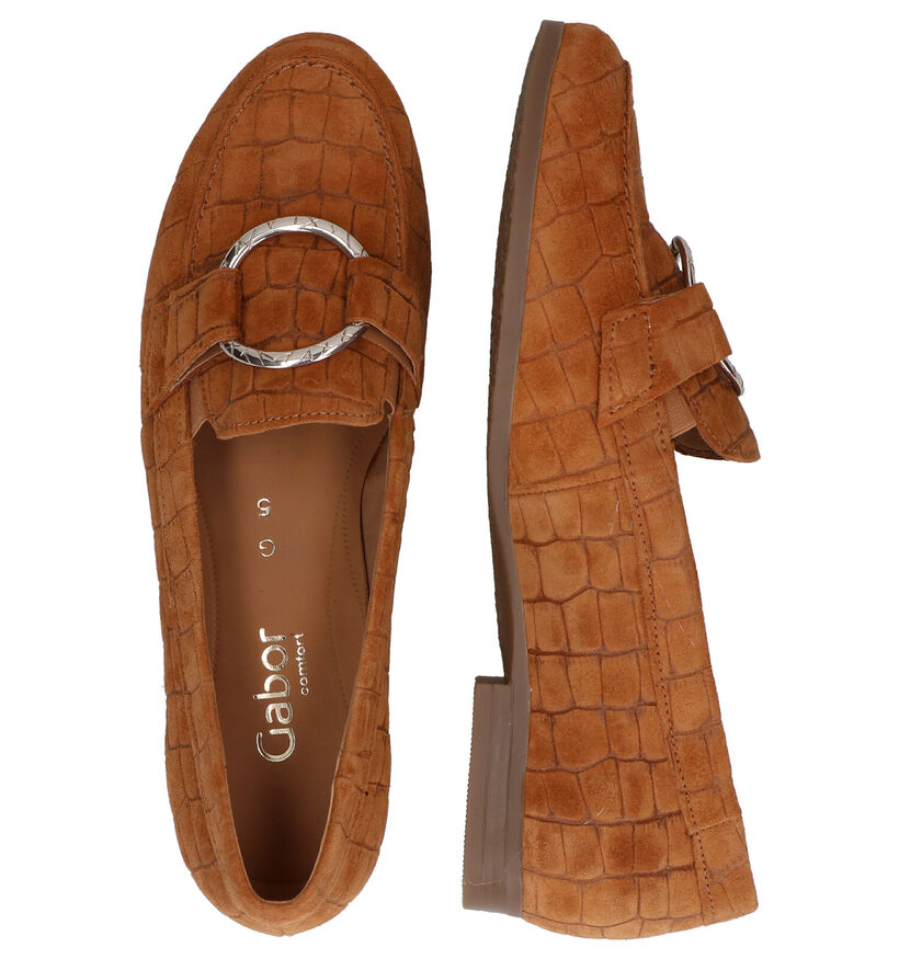 Gabor Comfort Mocassins en Cognac en daim (297416)