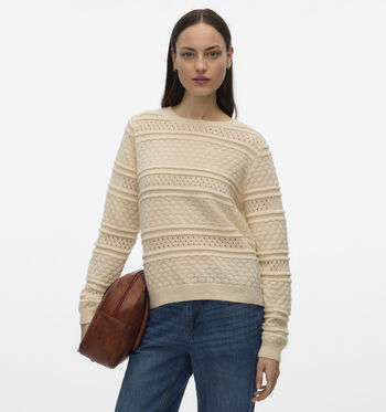 Vero Moda Pulls Beige/Marron/Bordeaux