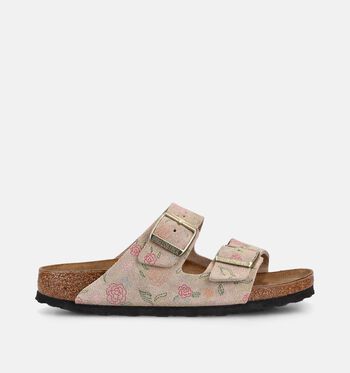 Birkenstock Arizona Slippers Sandcastle Flower Print