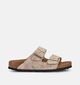 Birkenstock Arizona Sandcastle Flower Beige Slippers voor dames (368225)