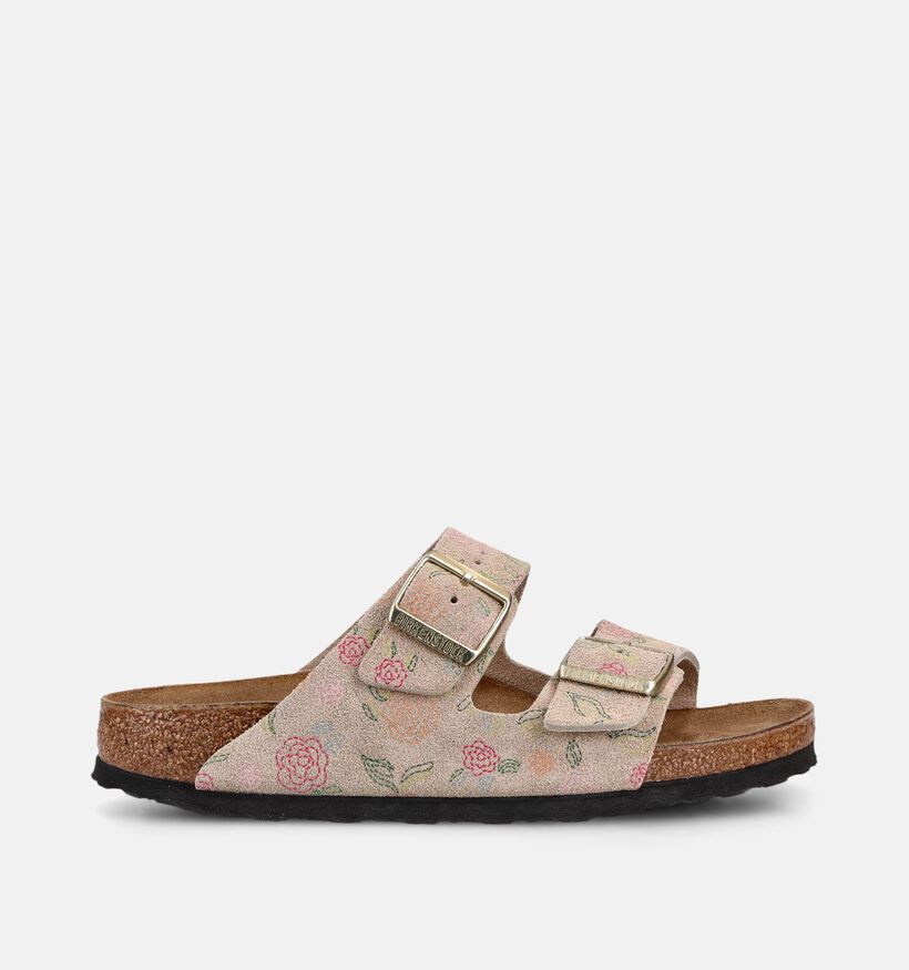 Birkenstock Arizona Sandcastle Flower Beige Slippers voor dames (368225)