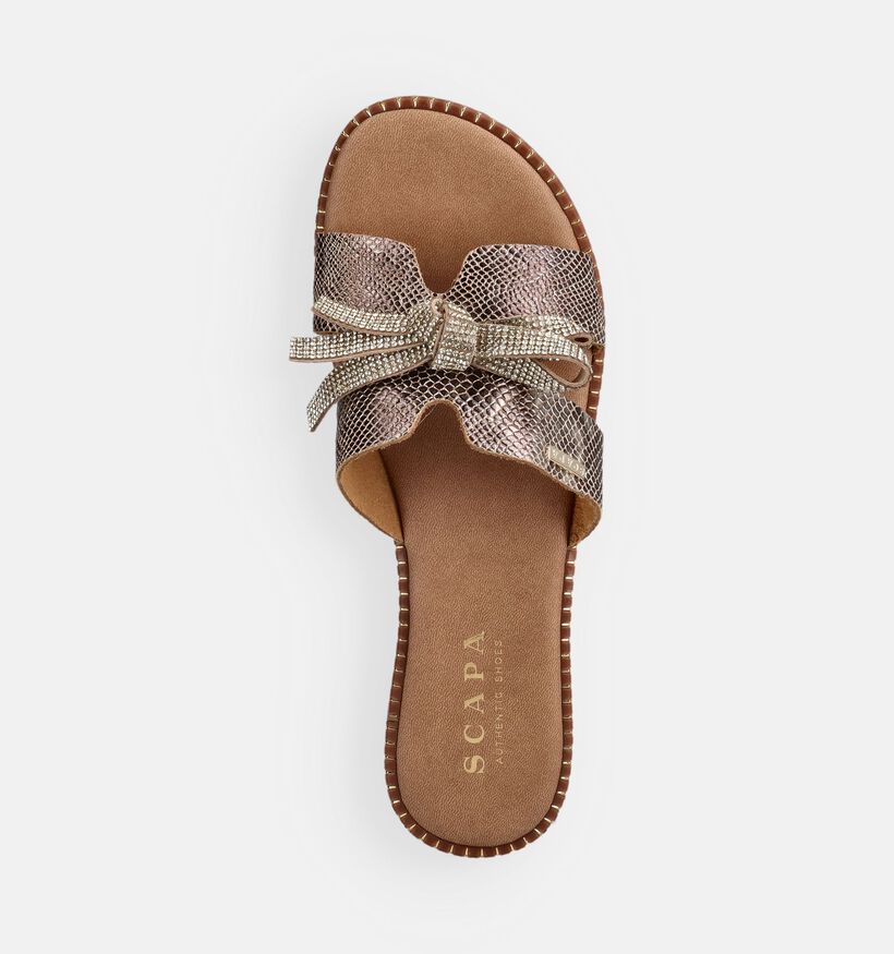 Scapa Gouden Platte Slippers voor dames (373290)